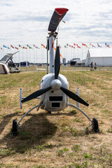 fragments of large new aircraft at the Max-21 aerospace salon in Zhukovsky