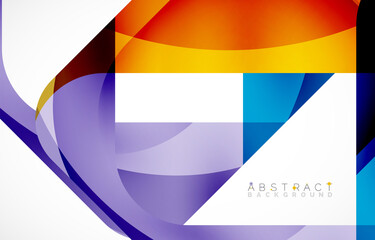 Minimal background. Abstract square shape with round corners created with wavy forms. Vector Illustration For Wallpaper, Banner, Background, Landing Page