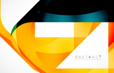 Minimal background. Abstract square shape with round corners created with wavy forms. Vector Illustration For Wallpaper, Banner, Background, Landing Page