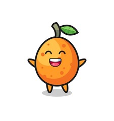 happy baby kumquat cartoon character