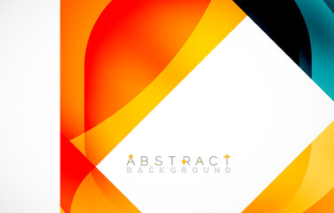 Minimal background. Abstract square shape with round corners created with wavy forms. Vector Illustration For Wallpaper, Banner, Background, Landing Page