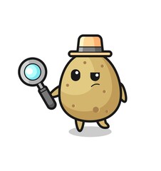 potato detective character is analyzing a case