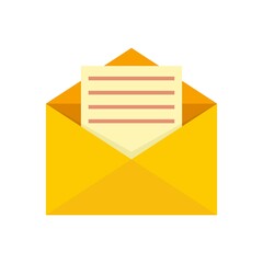 Mail letter icon flat isolated vector