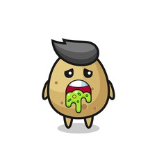 the cute potato character with puke