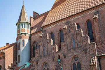 Wanderlust in Odense street Denmark	- Part of  Sankt Albani Church,(Knuds...
