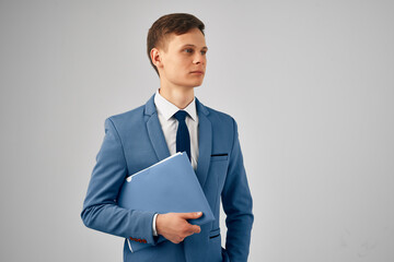 business man in suit documents work office successful manager