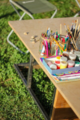 painting on a canvas