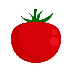 Organic tomato icon flat isolated vector