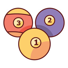 billiard balls Illustration
