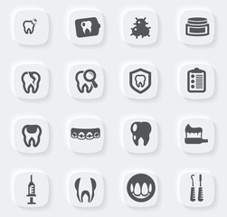 Dental icons set