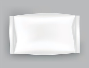 Packaging mockup or pouch template. Realistic glossy blank of doy pack, chip snacks, candy pack or cosmetic product package. Plastic pack template ready for branding