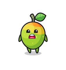 mango illustration with apologizing expression, saying I am sorry