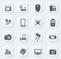 Home appliances icons set