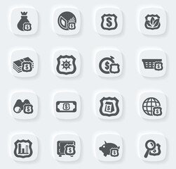 Insurance icons set