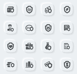 Insurance icons set