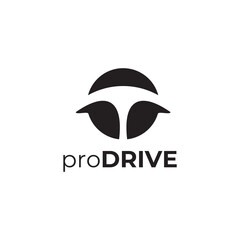 Driving course logo design template