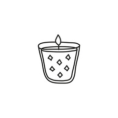 Fototapeta na wymiar Doodle candle icon.