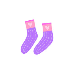 Doodle socks with hearts.