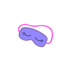 Doodle sleeping mask with eyelashes.