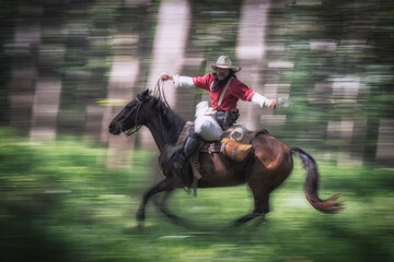 Panning photography techniques by set camera to a slow shutter speed and move to follow a moving...