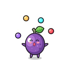 the passion fruit circus cartoon juggling a ball