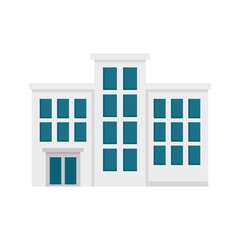 Mental hospital building icon flat isolated vector