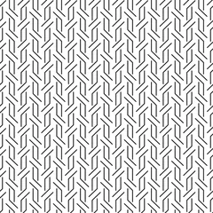 Papier Peint photo Noir et blanc Fond géométrique de motif de tissage Art déco sans soudure