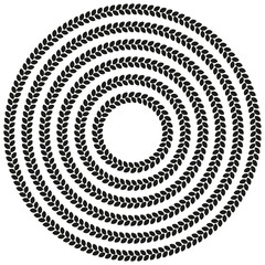 Round leaf wreath border frame in a range of sizes.