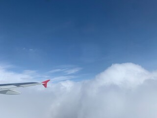 sky view from aircraft window