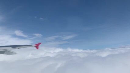 sky view from aircraft window