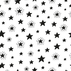 Seamless pattern with stars.