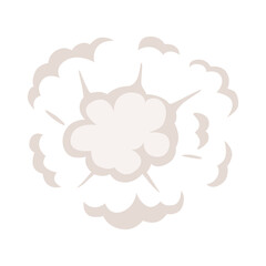 Cartoon explosion. Special effect. Vector illustration.