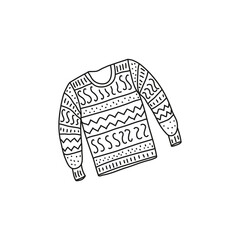 Doodle outline sweater.