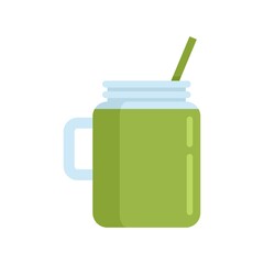 Celery smoothie icon flat isolated vector