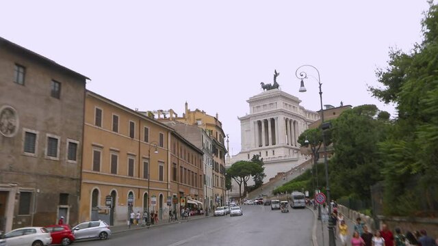 Palace of Senators Rome Italy. Staircase in front of the palace of senators