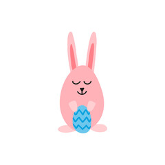 Fototapeta premium Doodle bunny egg icon.