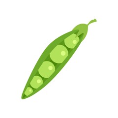 Peas legumes icon flat isolated vector