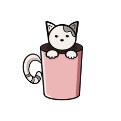 cat with cup