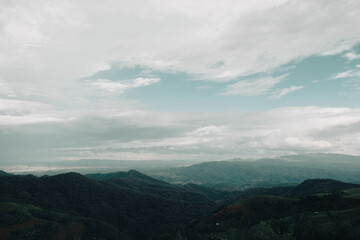 mountian of thailand forest and sky