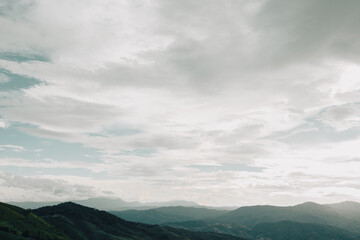 mountian of thailand forest and sky