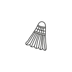 Doodle shuttlecock icon.