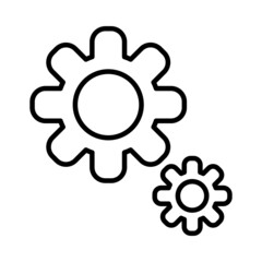 Settings Vector Line Icon Design