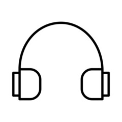 Headphones Vector Line Icon Design