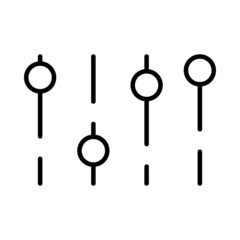 Music Settings Vector Line Icon Design