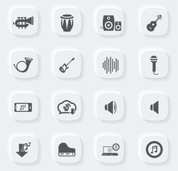 Music icons set