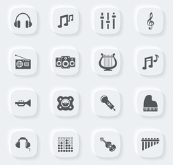 Music icons set