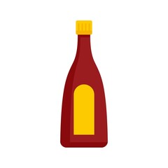 Ketchup bottle icon flat isolated vector