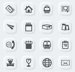 Post service icons set