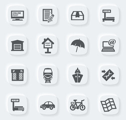 Post service icons set