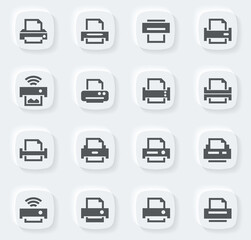 Print icons set